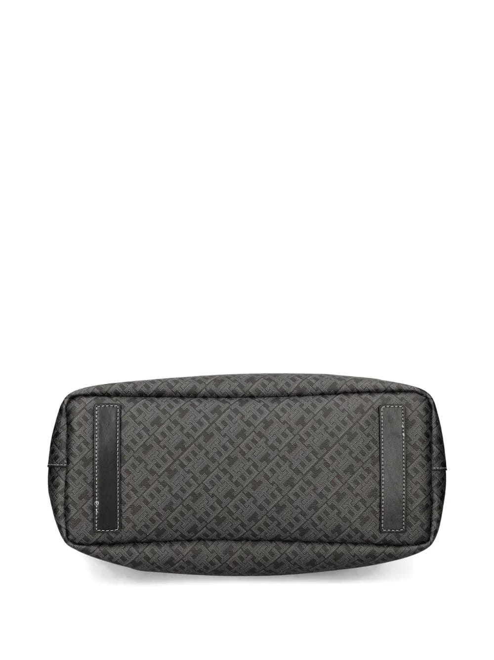 monogram-pattern zip tote bag