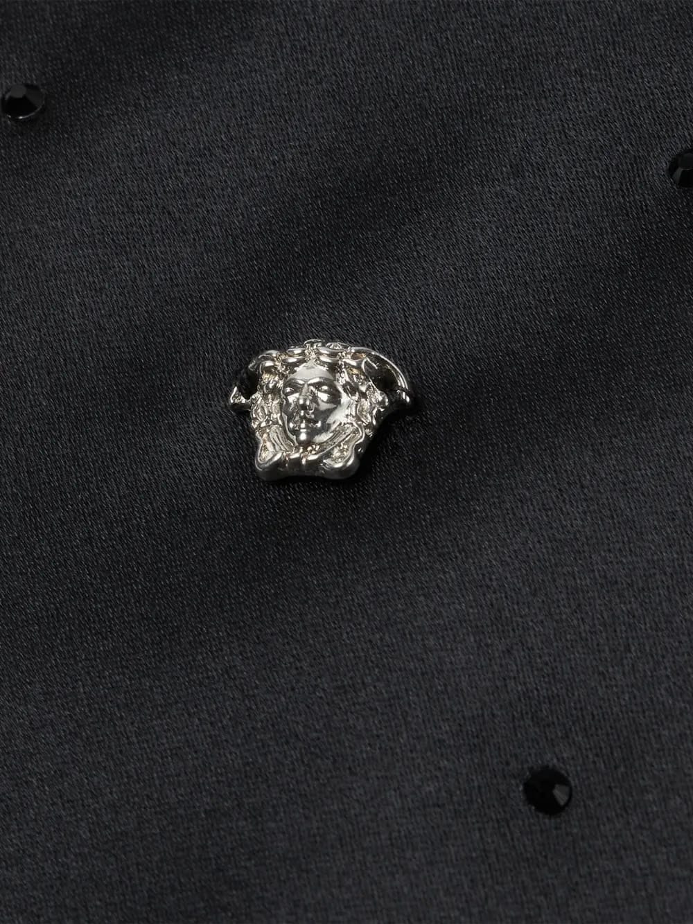Medusa crystal-embellished tie
