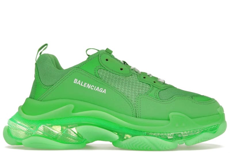 Balenciaga Triple S Clear Sole Bright Green