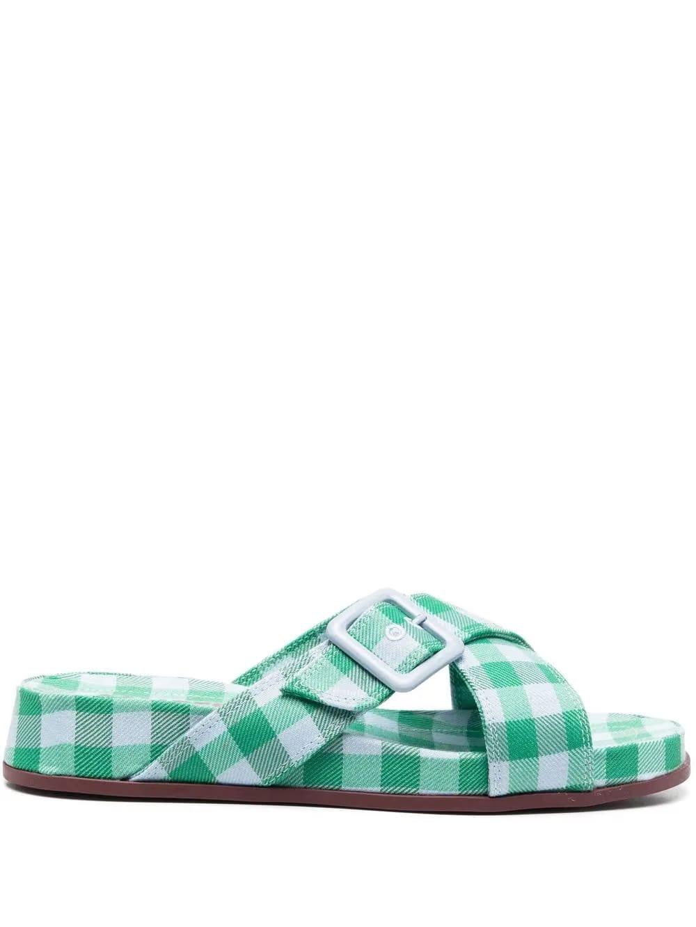 Atonik gingham-check sandals