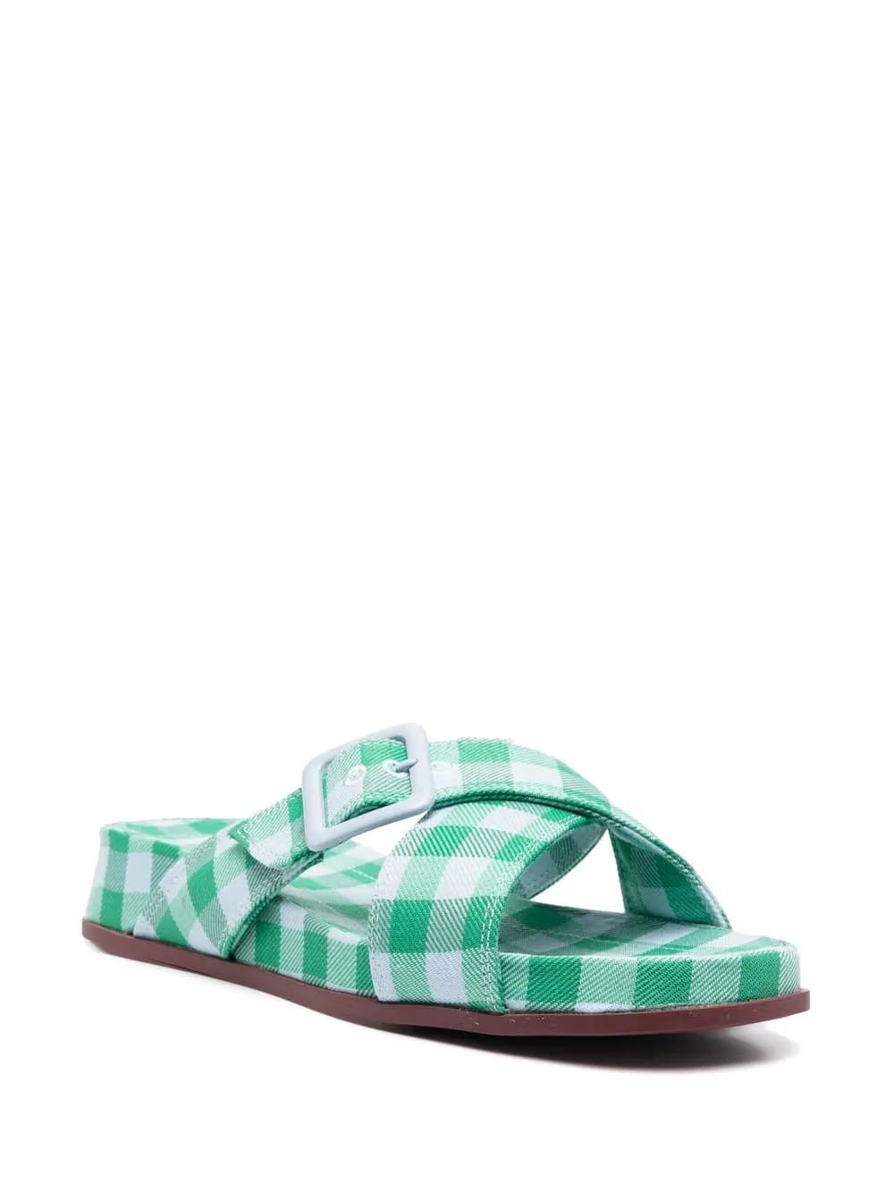 Atonik gingham-check sandals