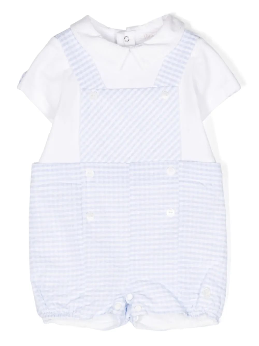 check-pattern layered shorties