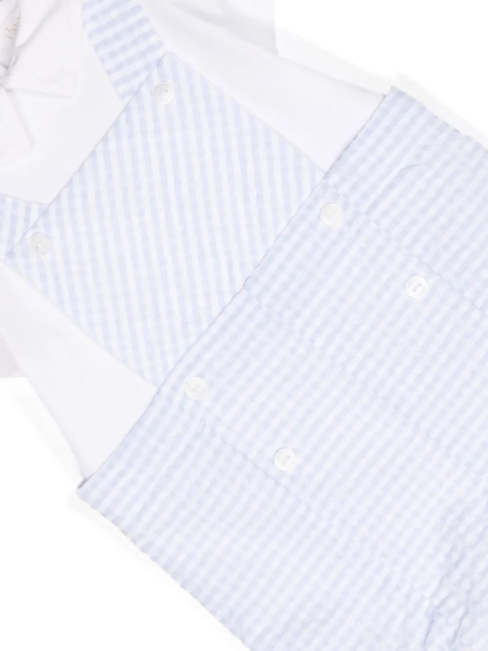 check-pattern layered shorties
