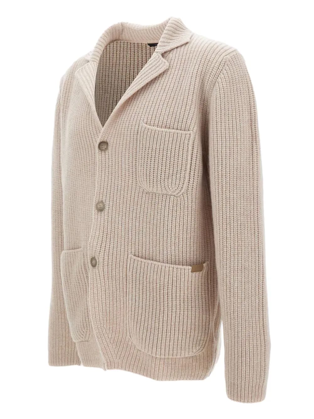 wool patch-pocket cardigan