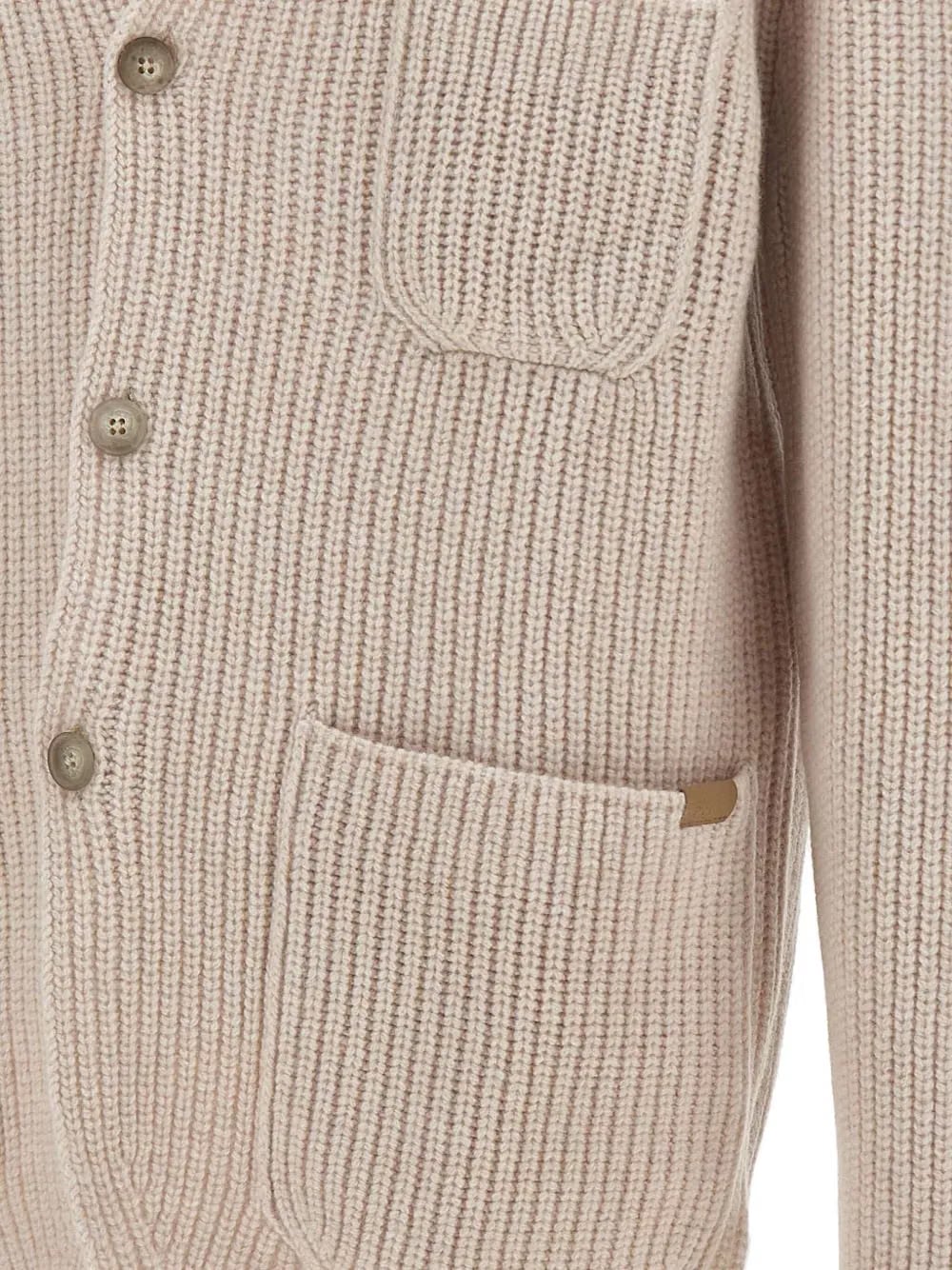 wool patch-pocket cardigan