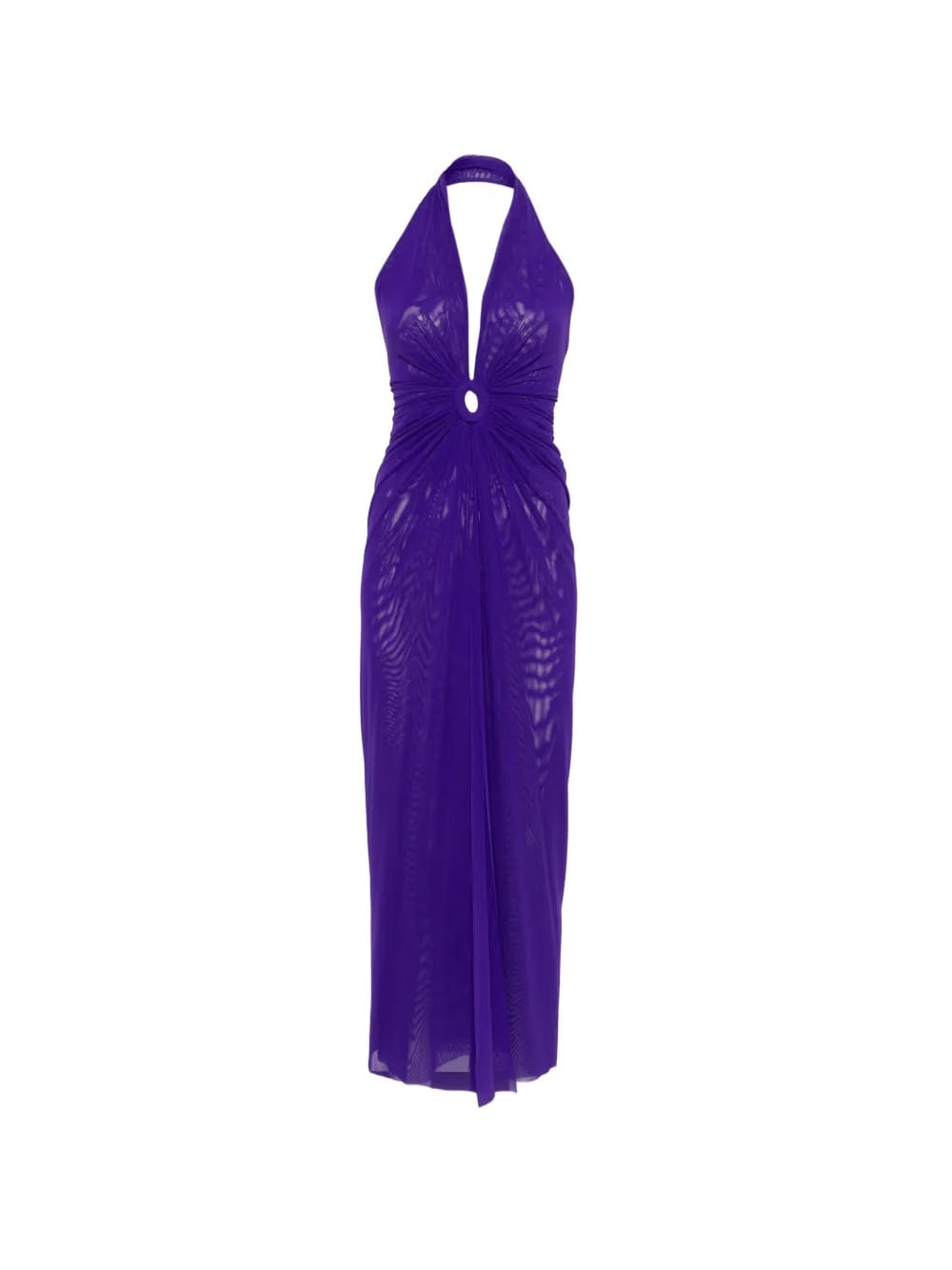 ring-detail maxi dress