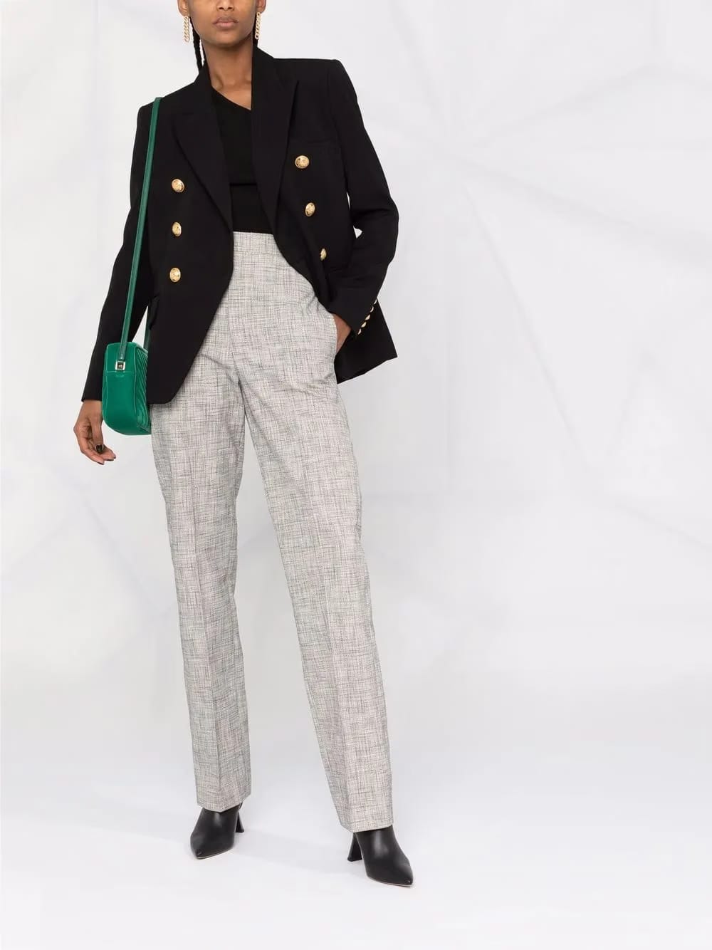 Lirokia high-waisted tailored trousers