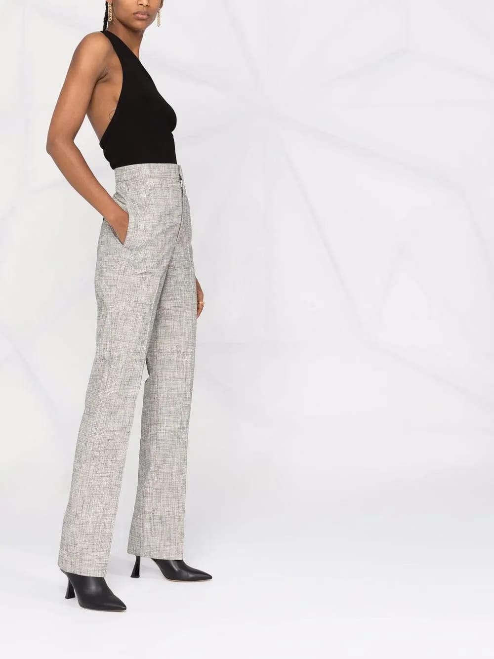Lirokia high-waisted tailored trousers