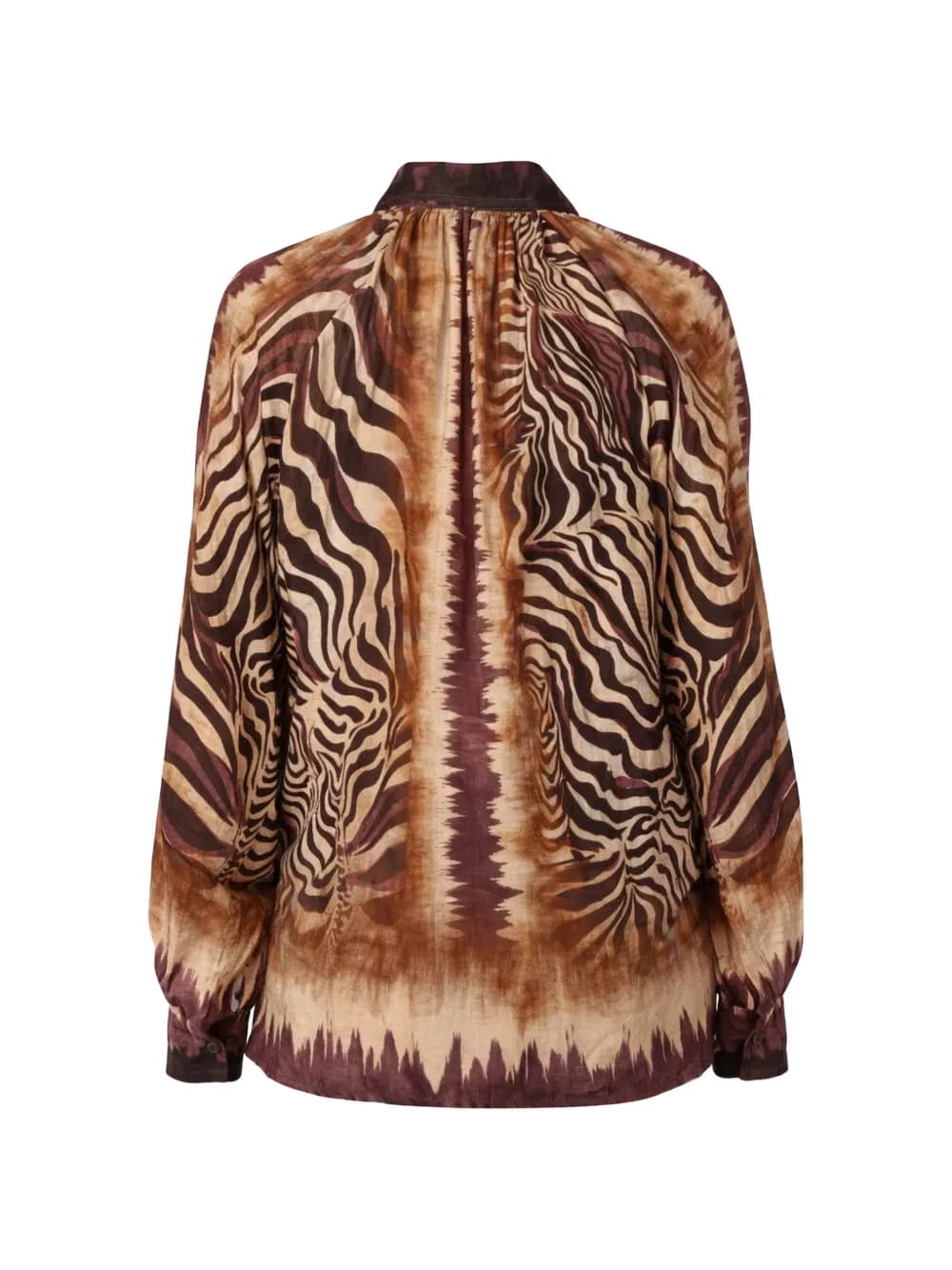 tie-front printed shirt