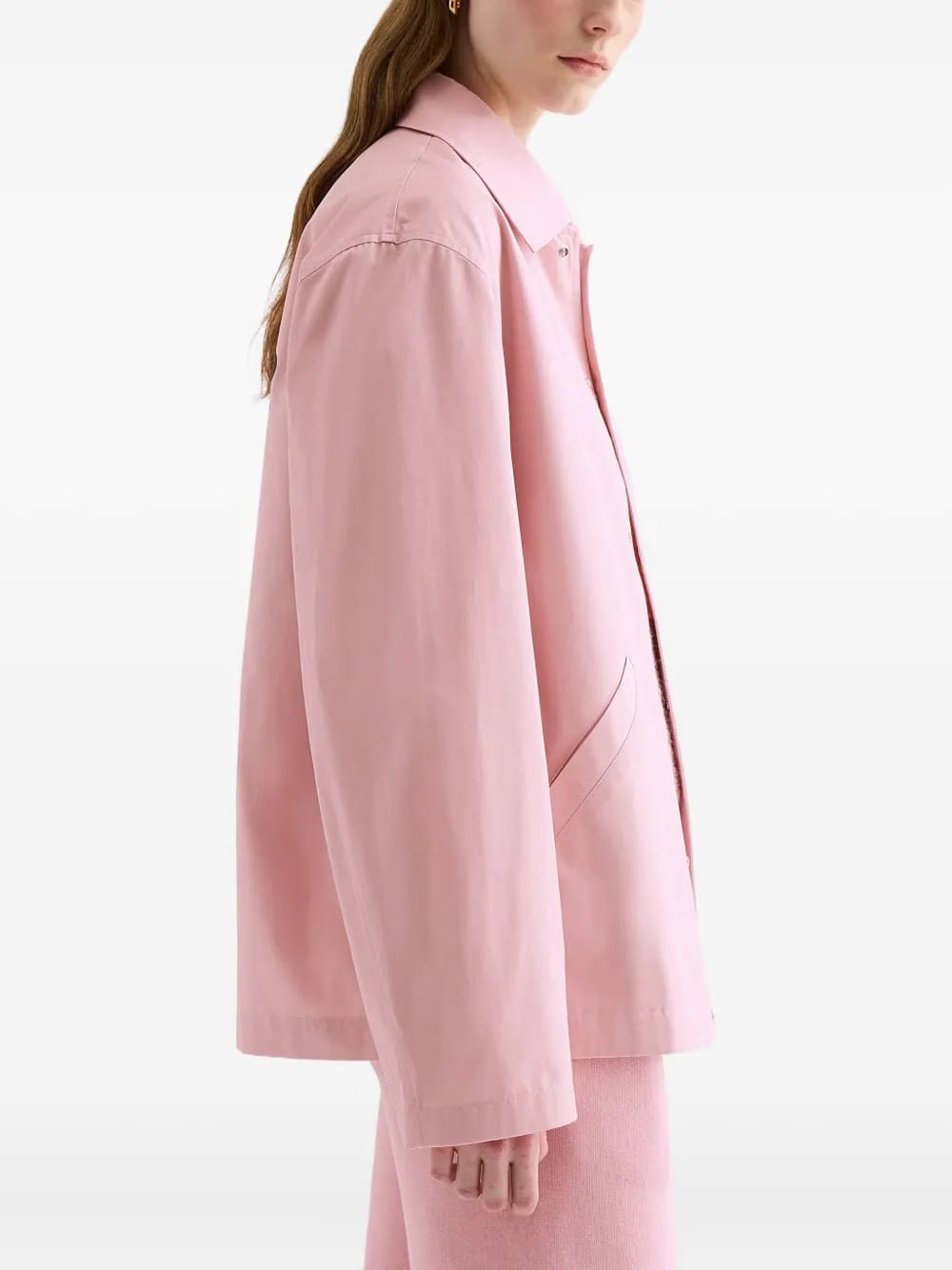 logo -print cotton jacket