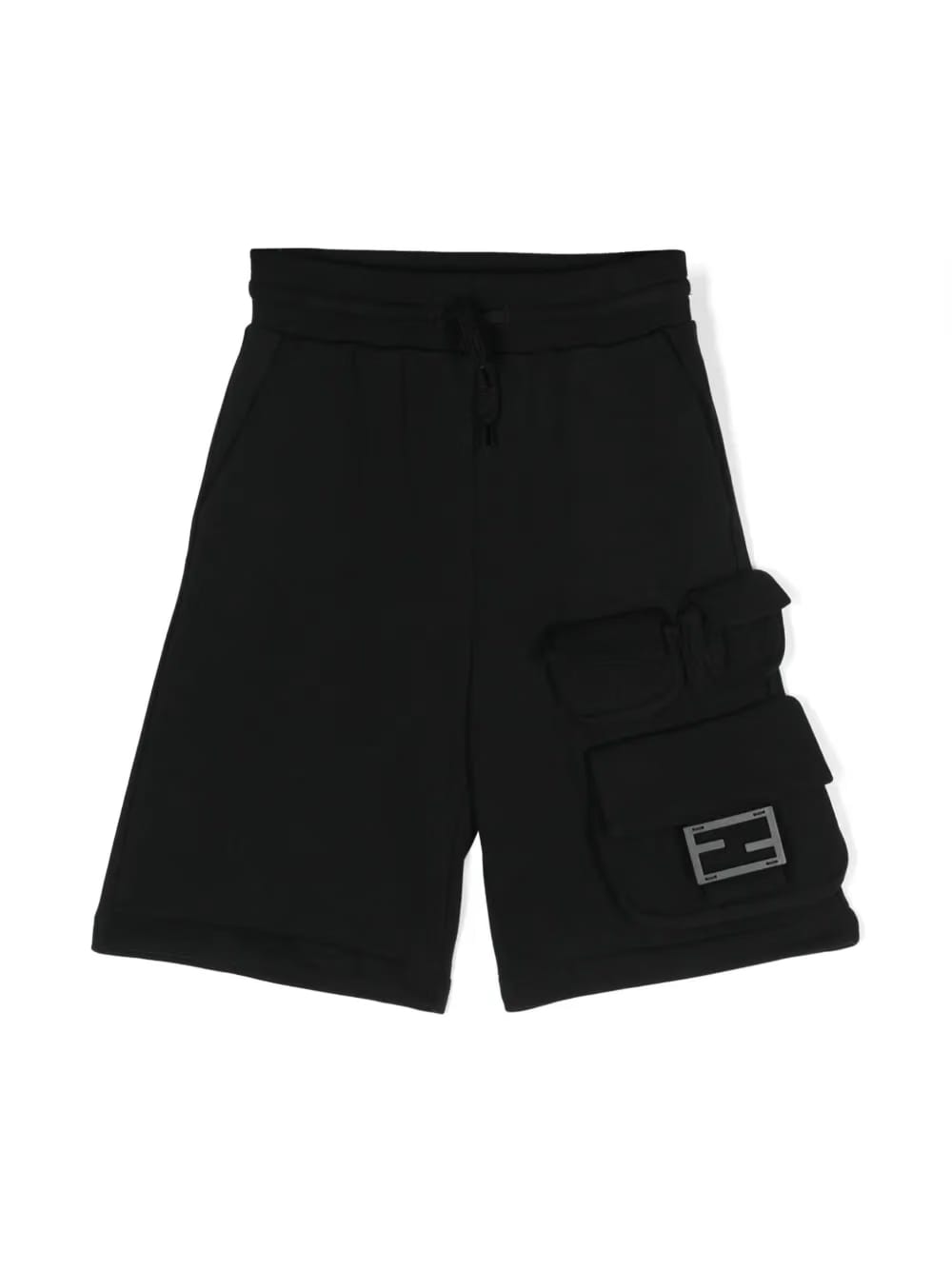 logo-plaque cotton track shorts