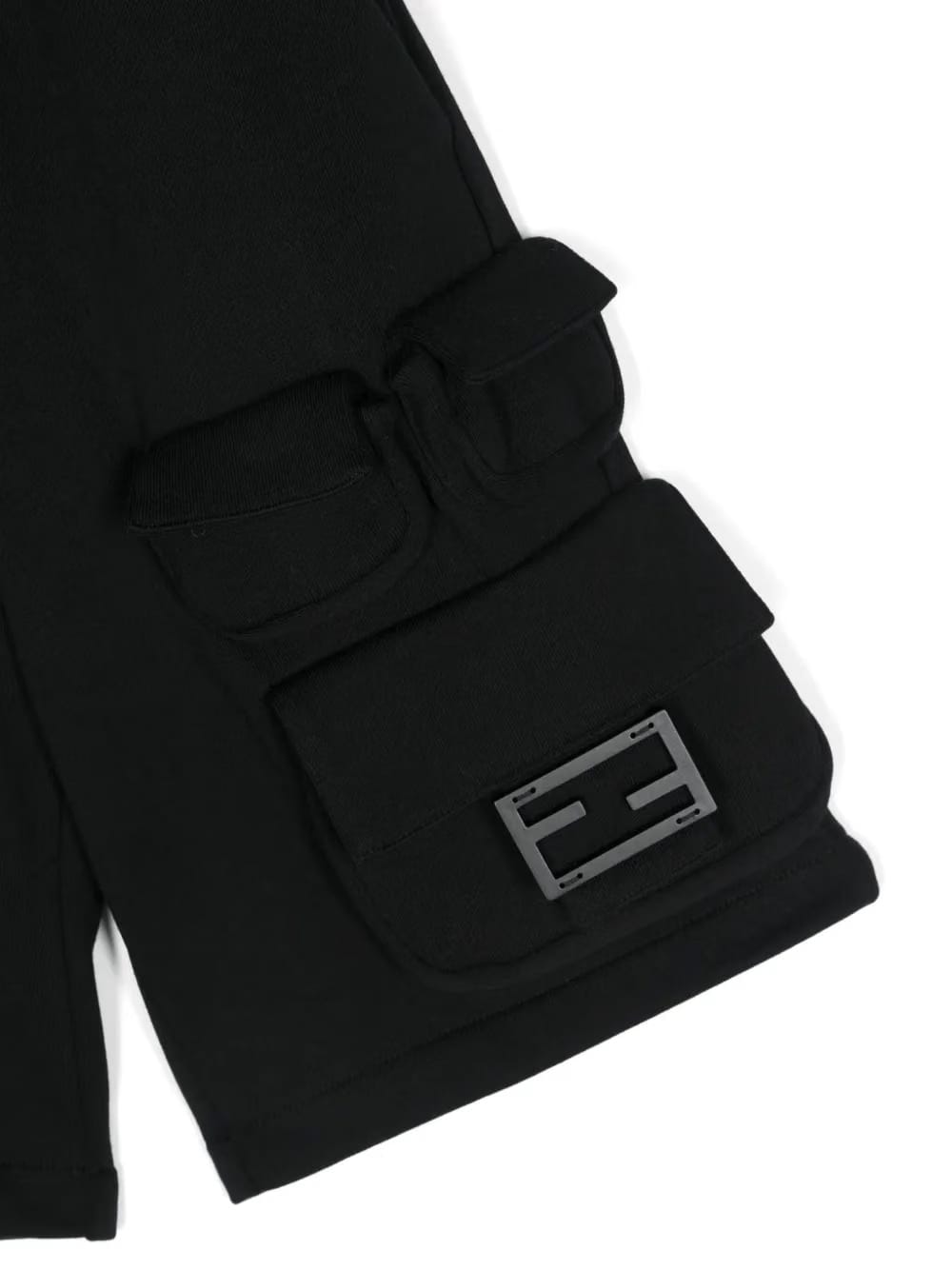 logo-plaque cotton track shorts