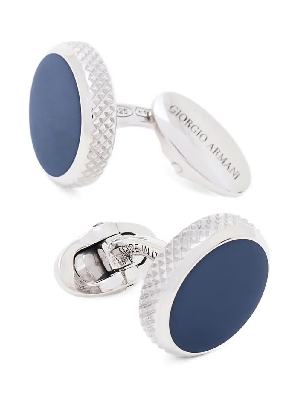 circular-faceted cufflinks