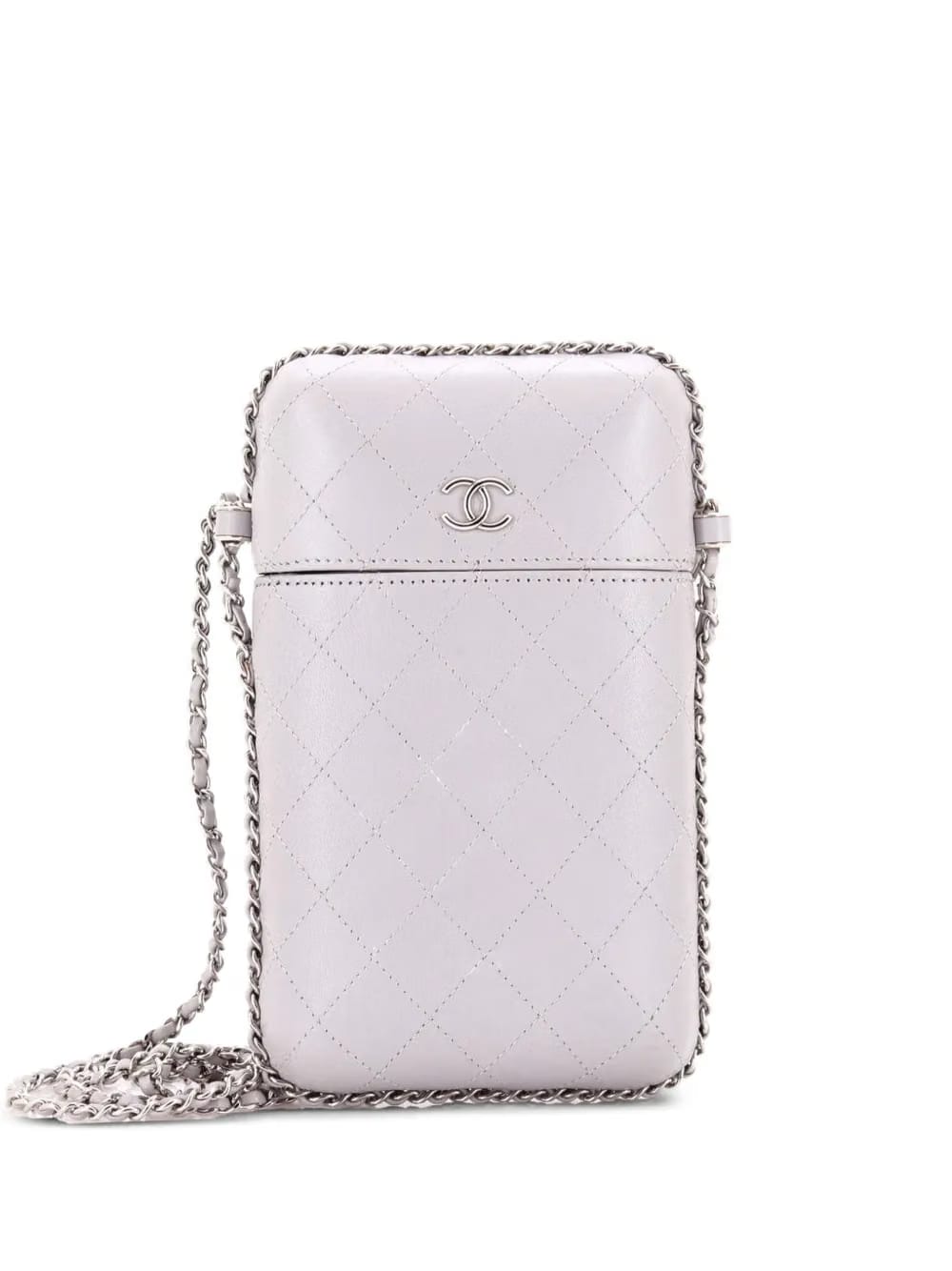 Chain Around Phone Holder Box Quilted Lambskin crossbody bag