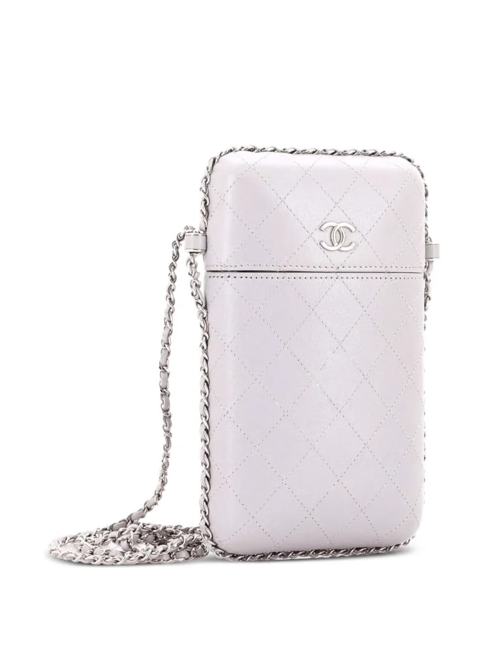 Chain Around Phone Holder Box Quilted Lambskin crossbody bag