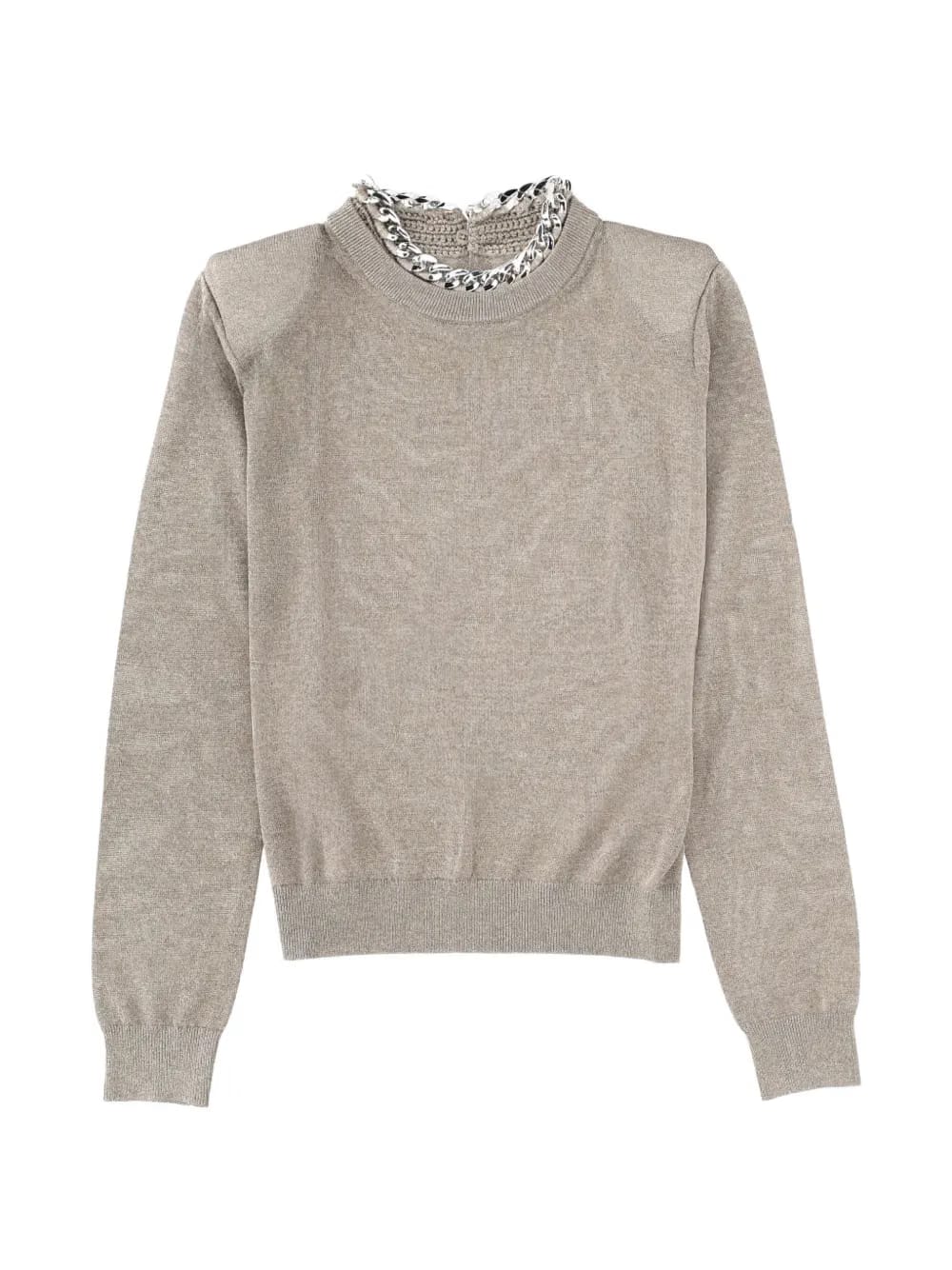 chain-detail sweater
