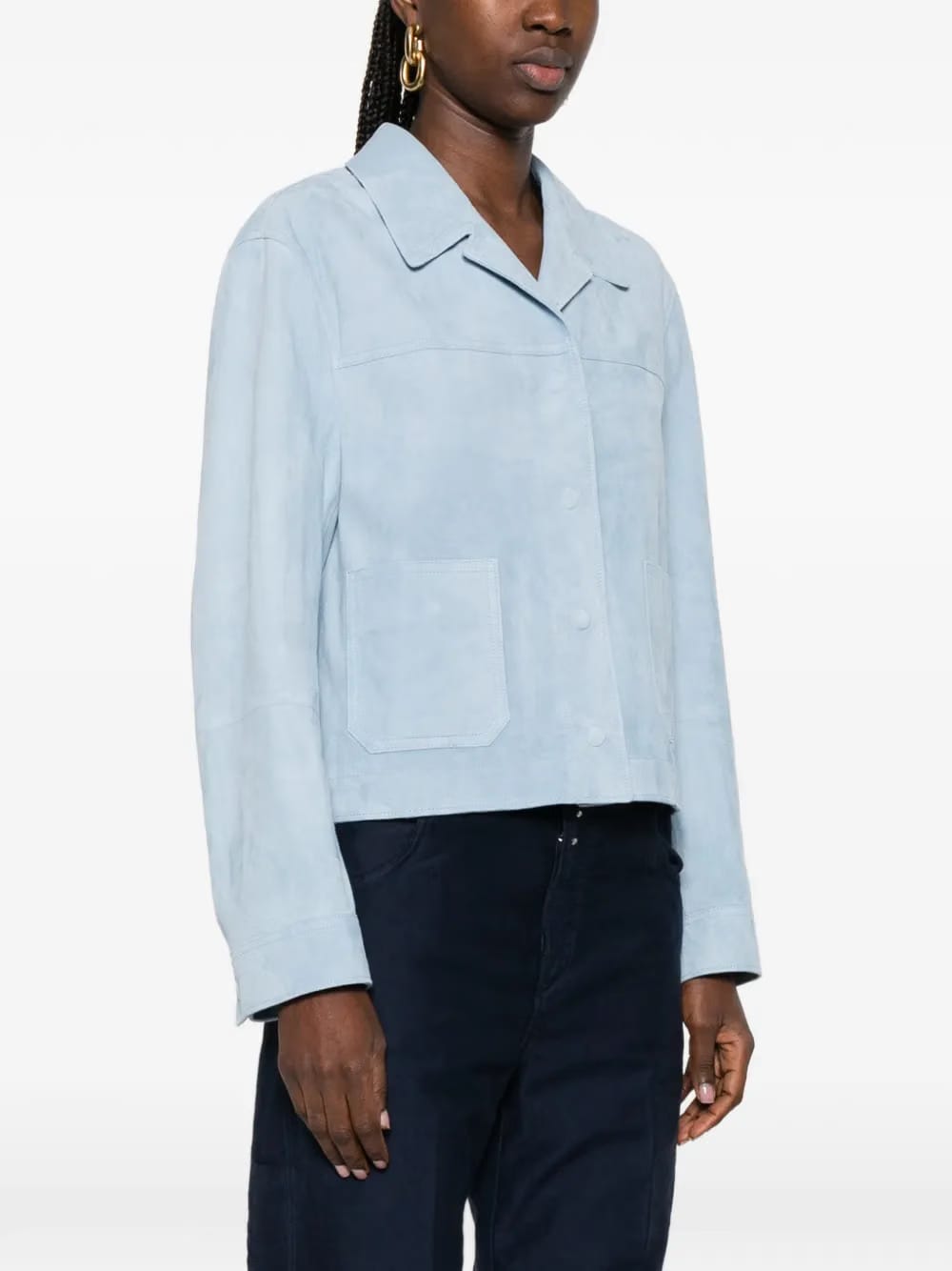 patch-pocket collared jacket