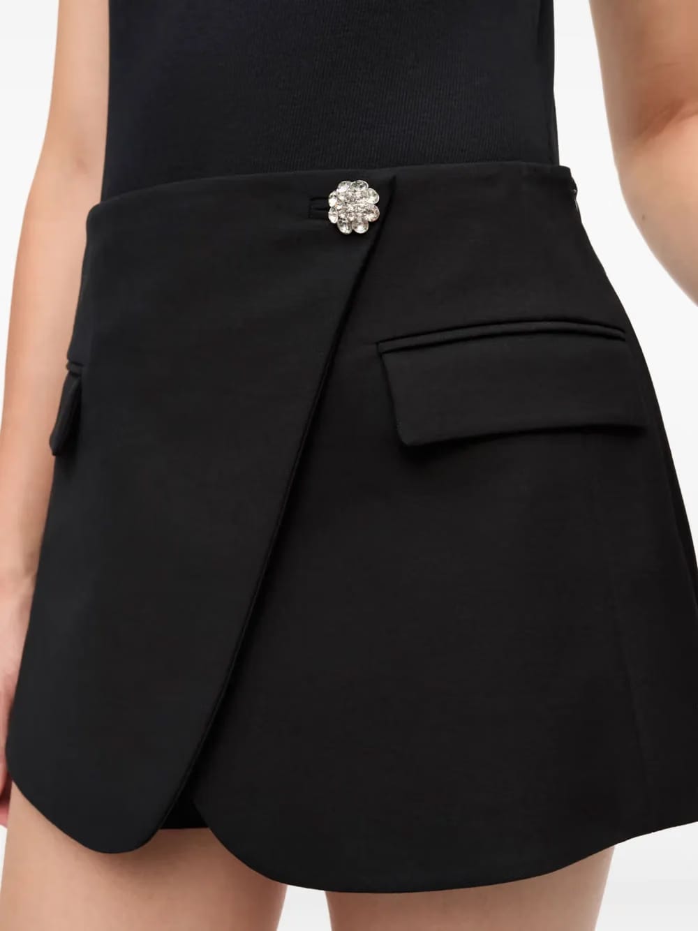 draped-panel shorts