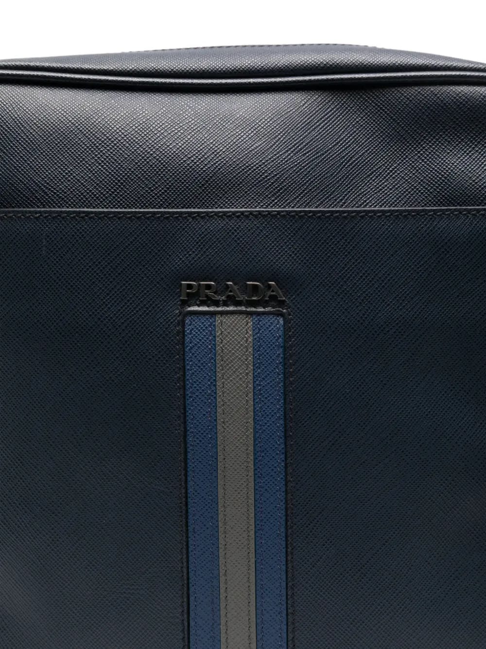 2010s stripe-detail messenger bag