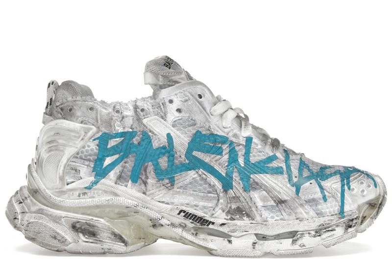 Balenciaga Runner Graffiti White Blue