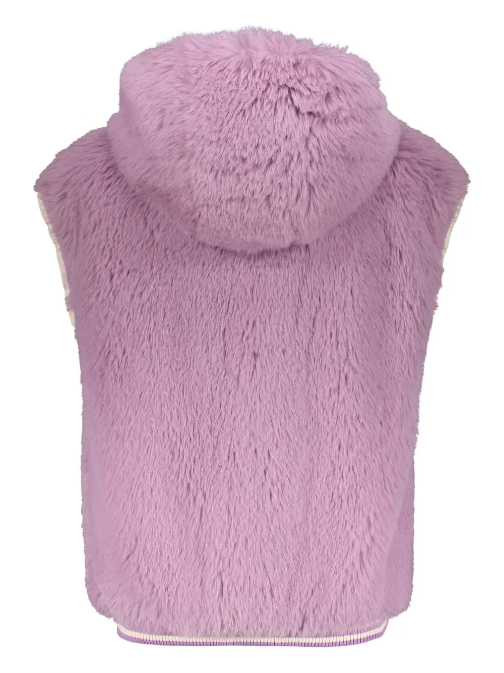 hooded textured gilet