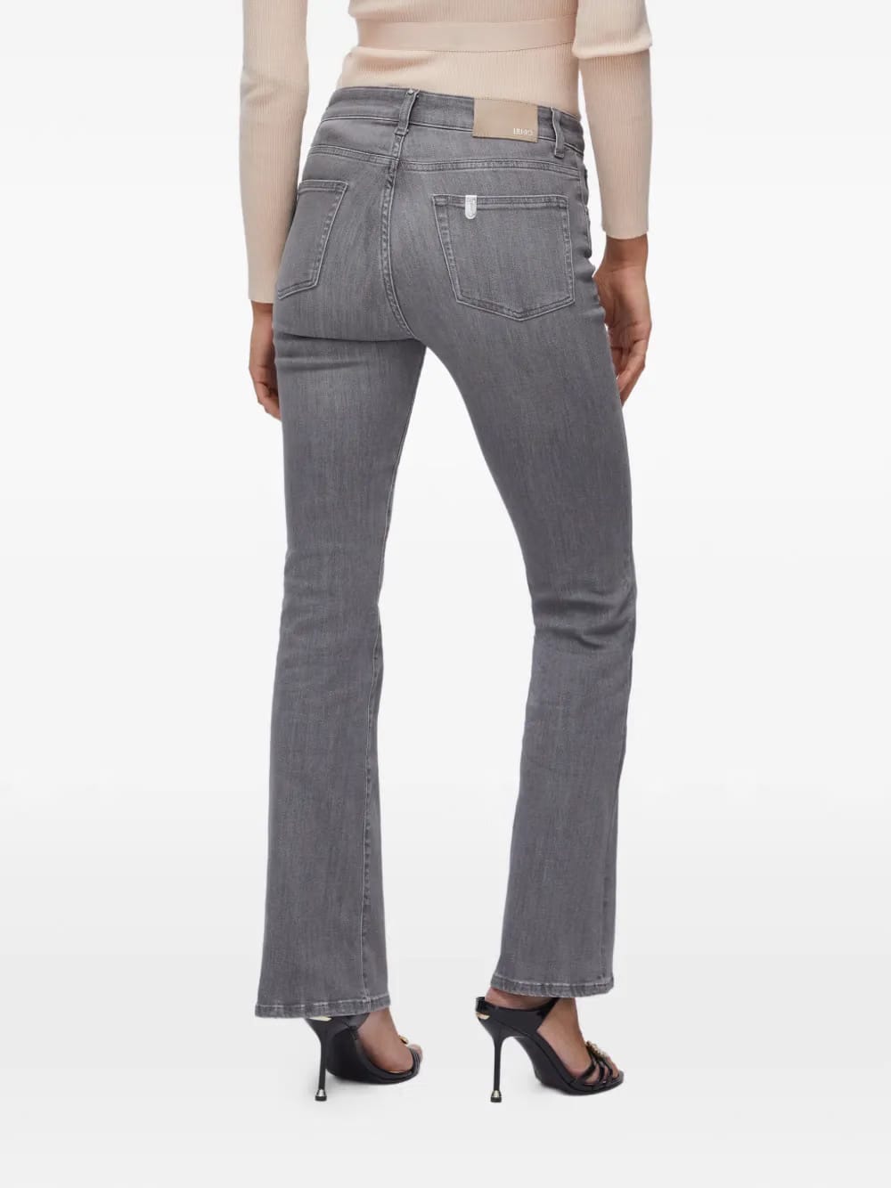 five-pocket high-rise bootcut jeans