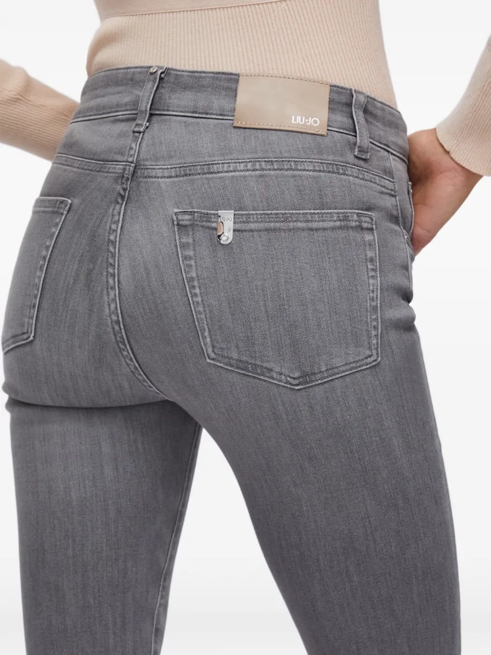 five-pocket high-rise bootcut jeans