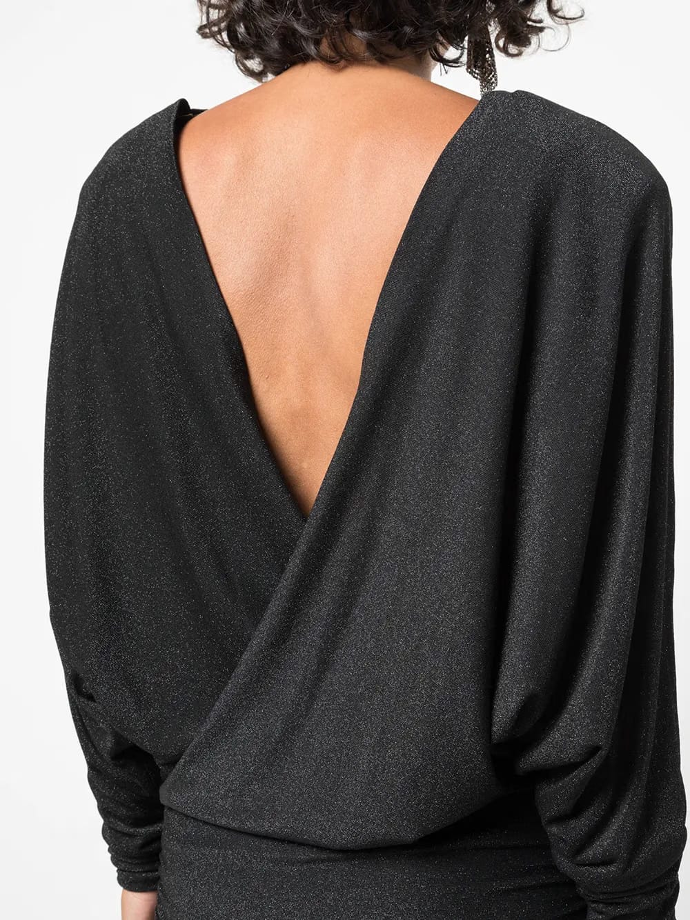 wide-shoulder knitted dress
