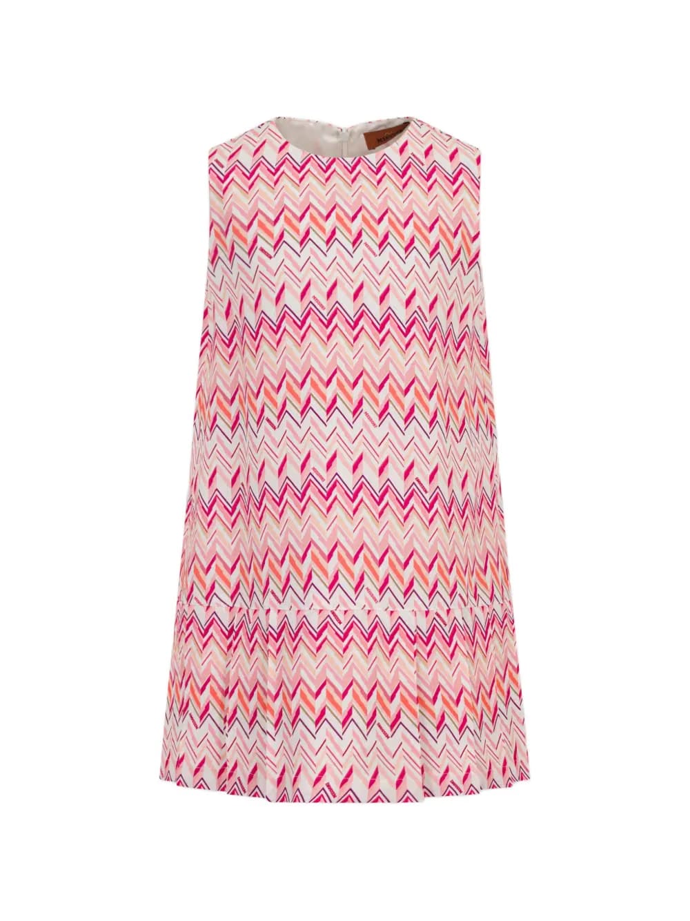 zigzag pleated dress