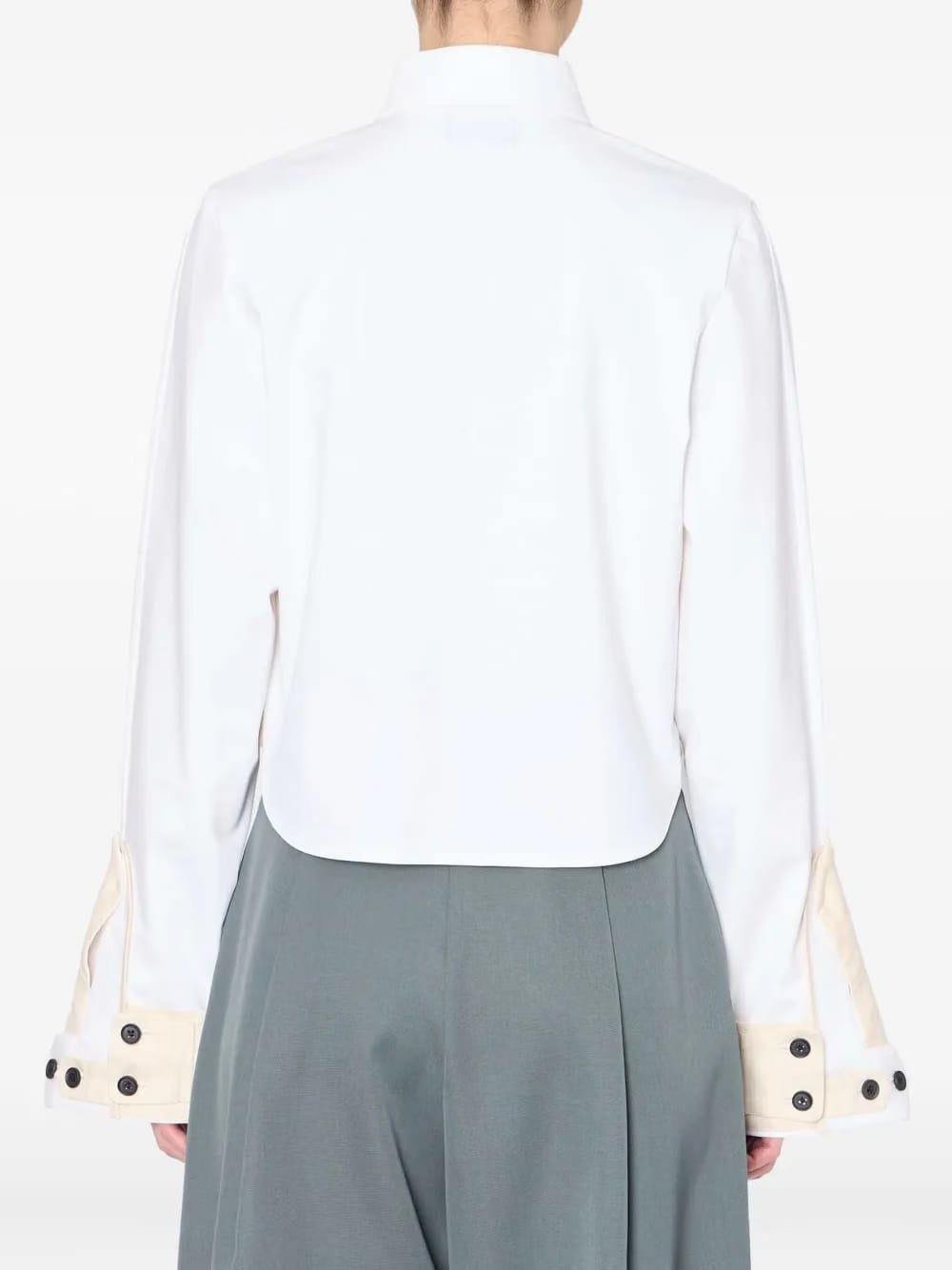 contrast-cuffs shirt
