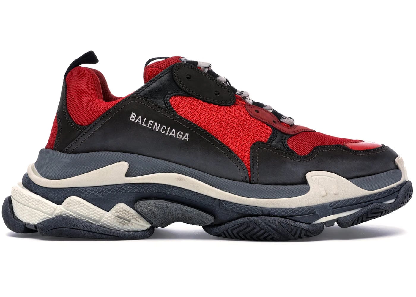 Balenciaga Triple S Red Black (Pre-Distressed)