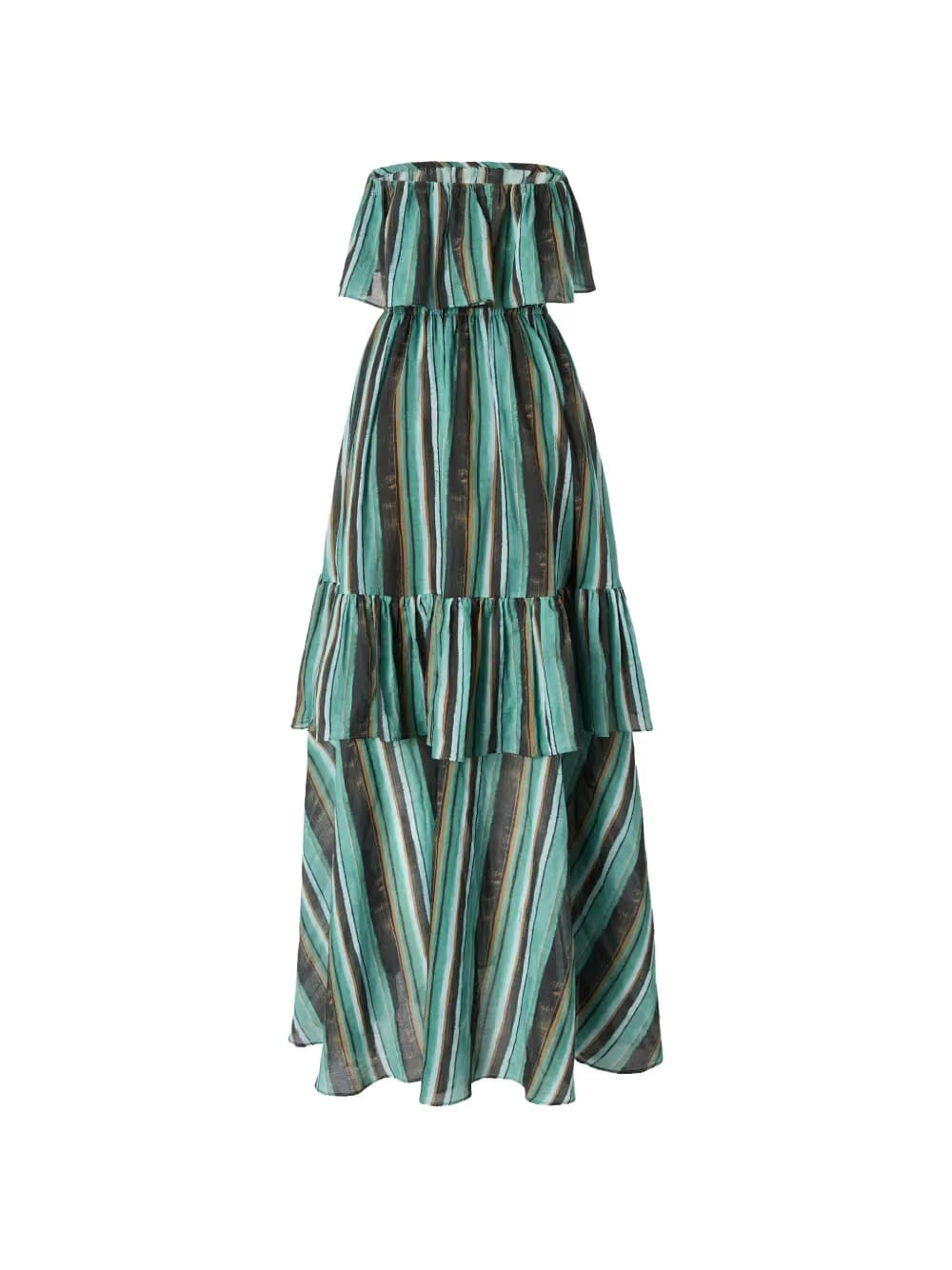 ruffled striped dress