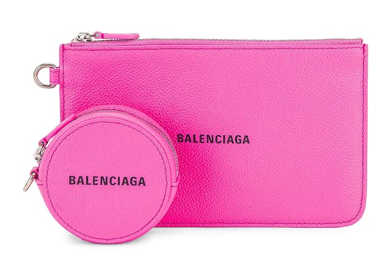 Balenciaga Cash Multipocket Strap Bag Neon Pink/Black