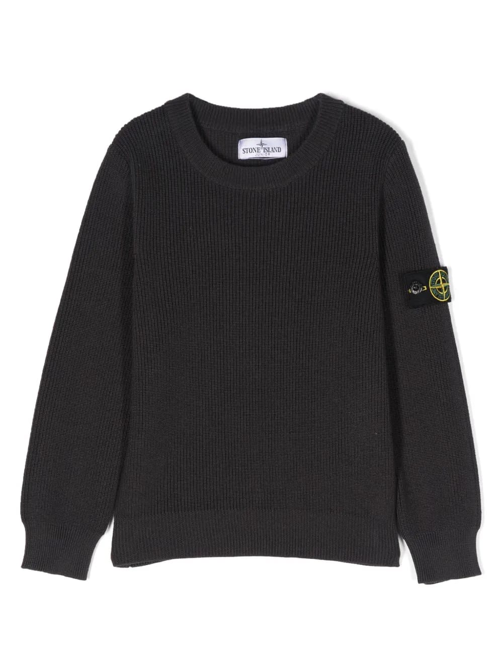 Compass-badge cotton jumper