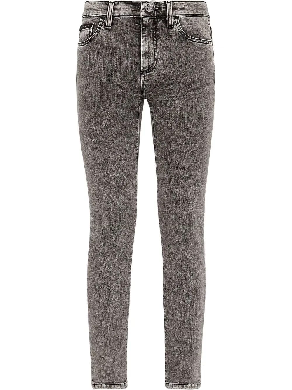 cropped skinny-cut jeans