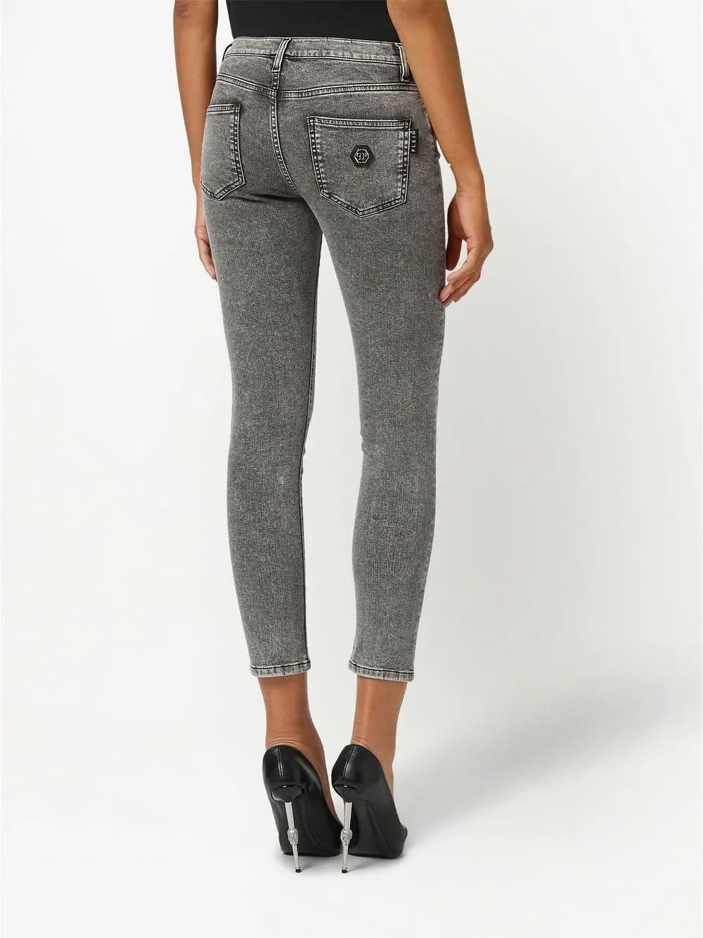 cropped skinny-cut jeans