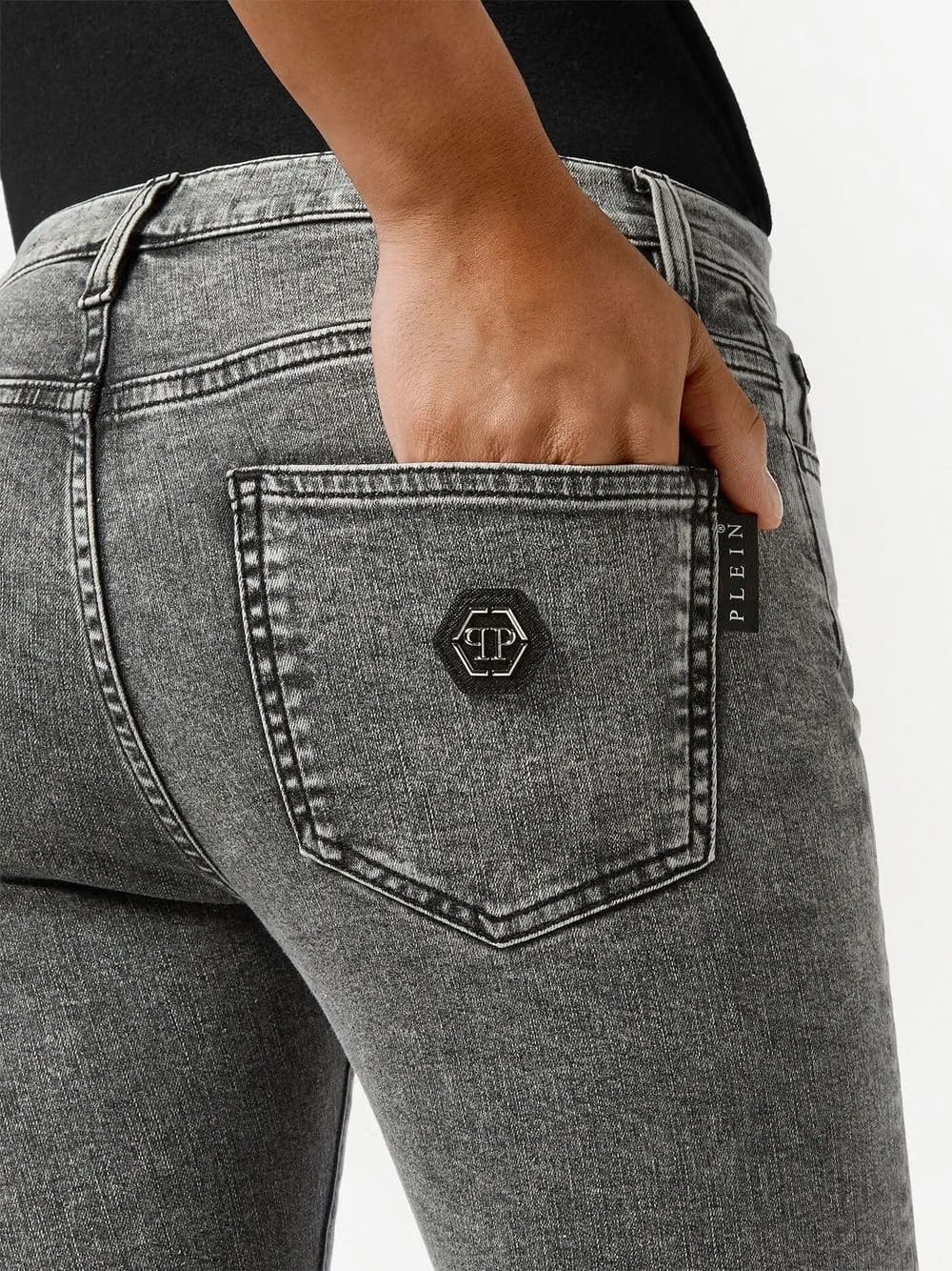 cropped skinny-cut jeans