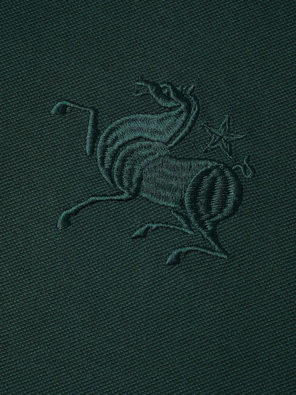 Tang Horse band-collar polo shirt