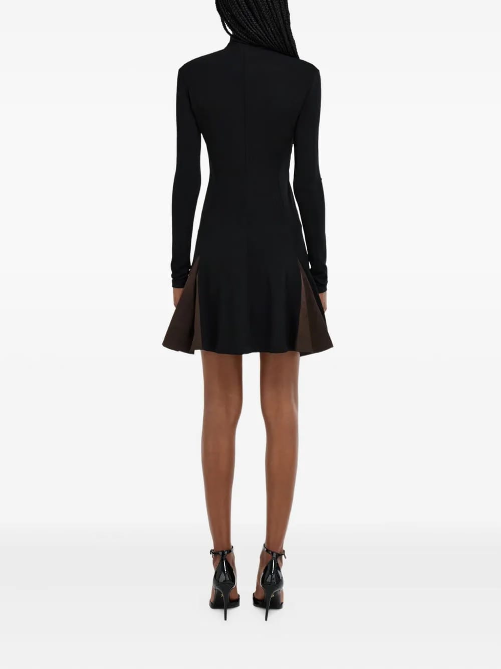 high-neck mini dress