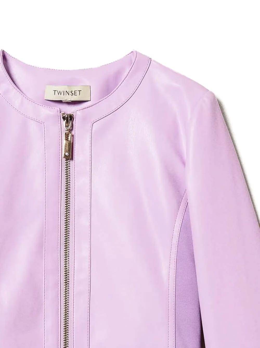 coated zip-up jacket