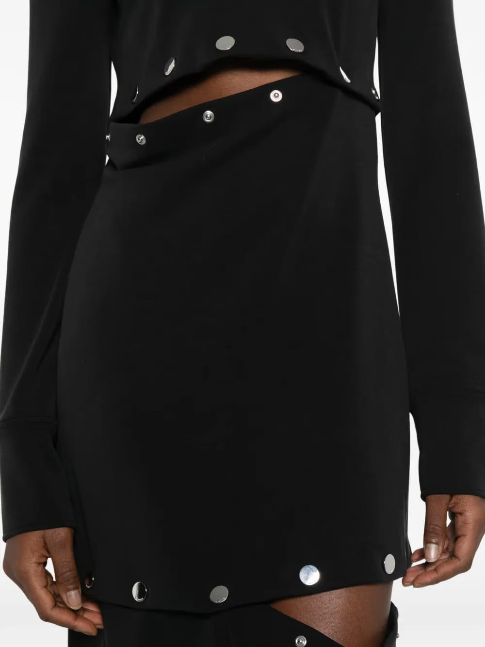 shortenable black dress