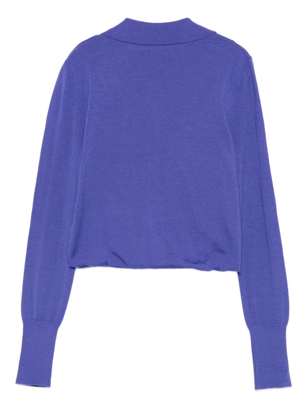 button-fastening wool cardigan