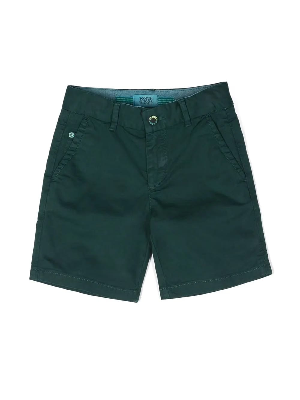 logo-patch organic cotton shorts
