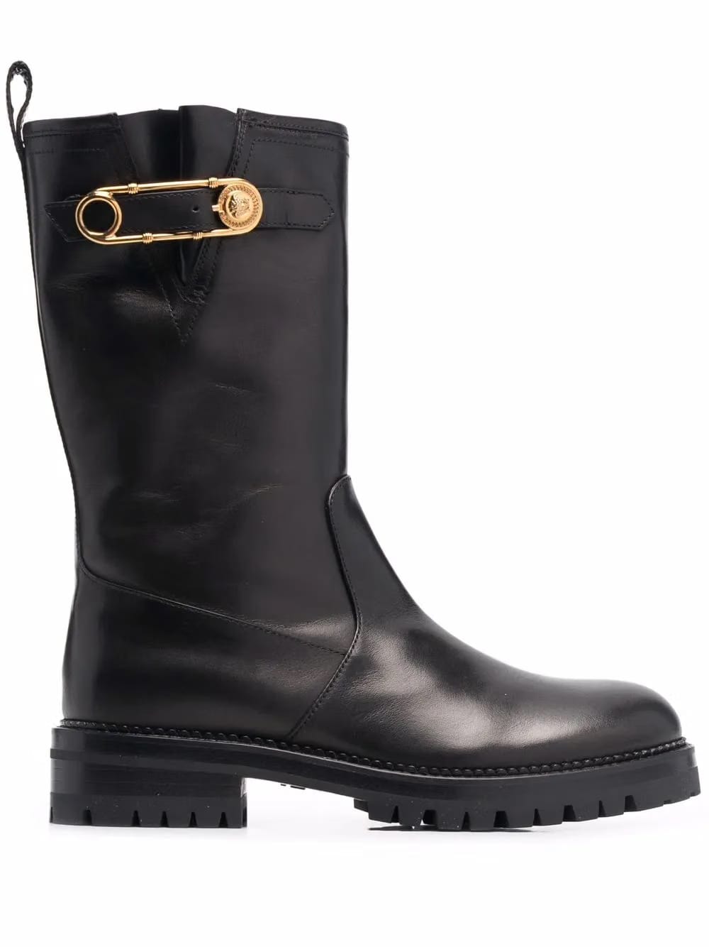 Safety Pin mid-calf boots