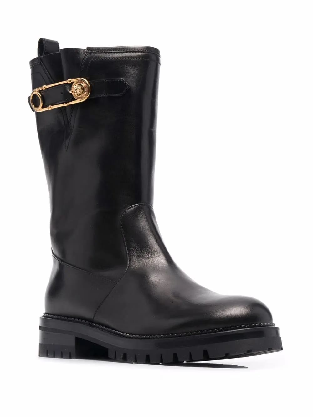 Safety Pin mid-calf boots
