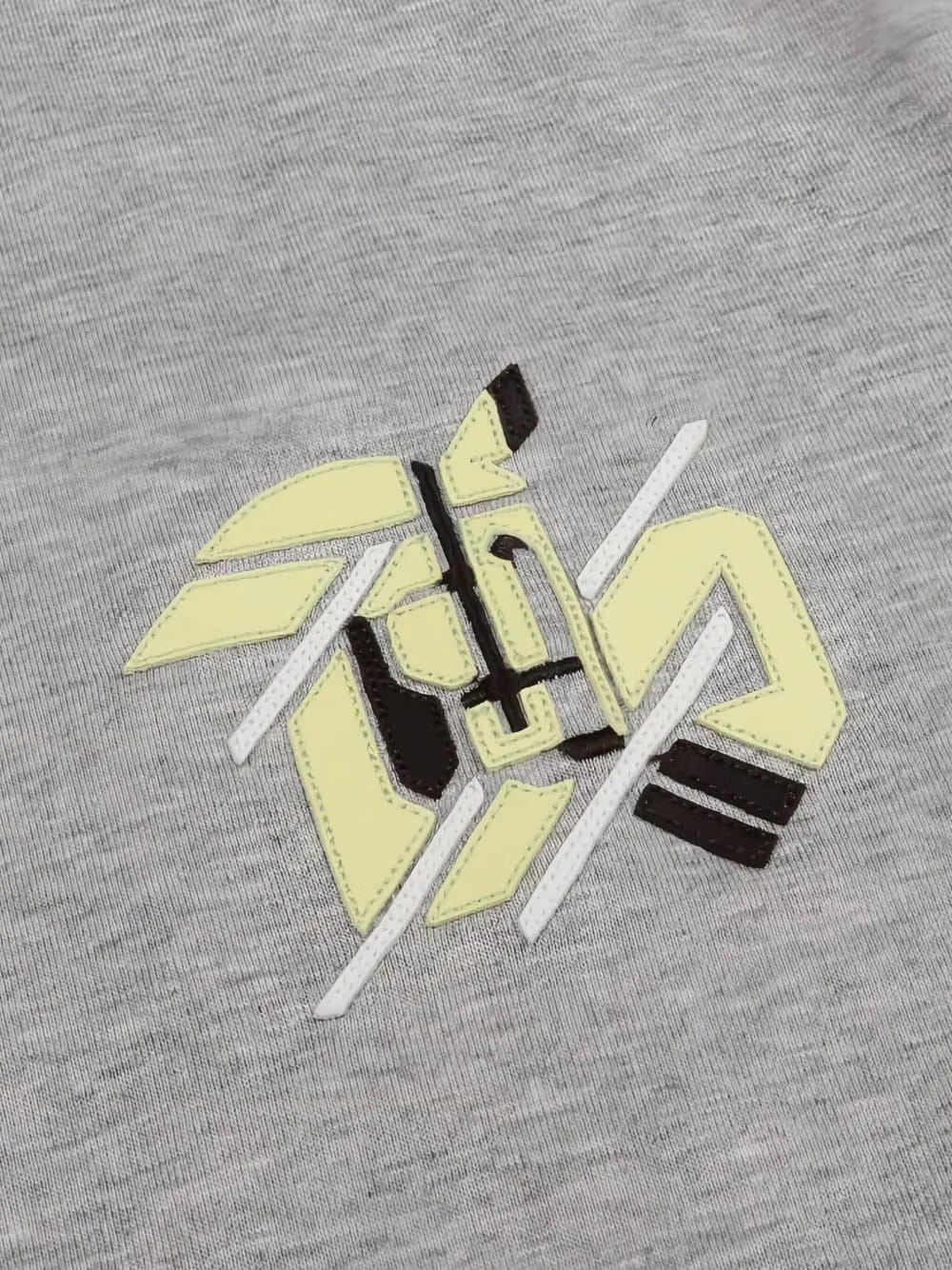 2020s leather-patch crew-neck T-Shirt