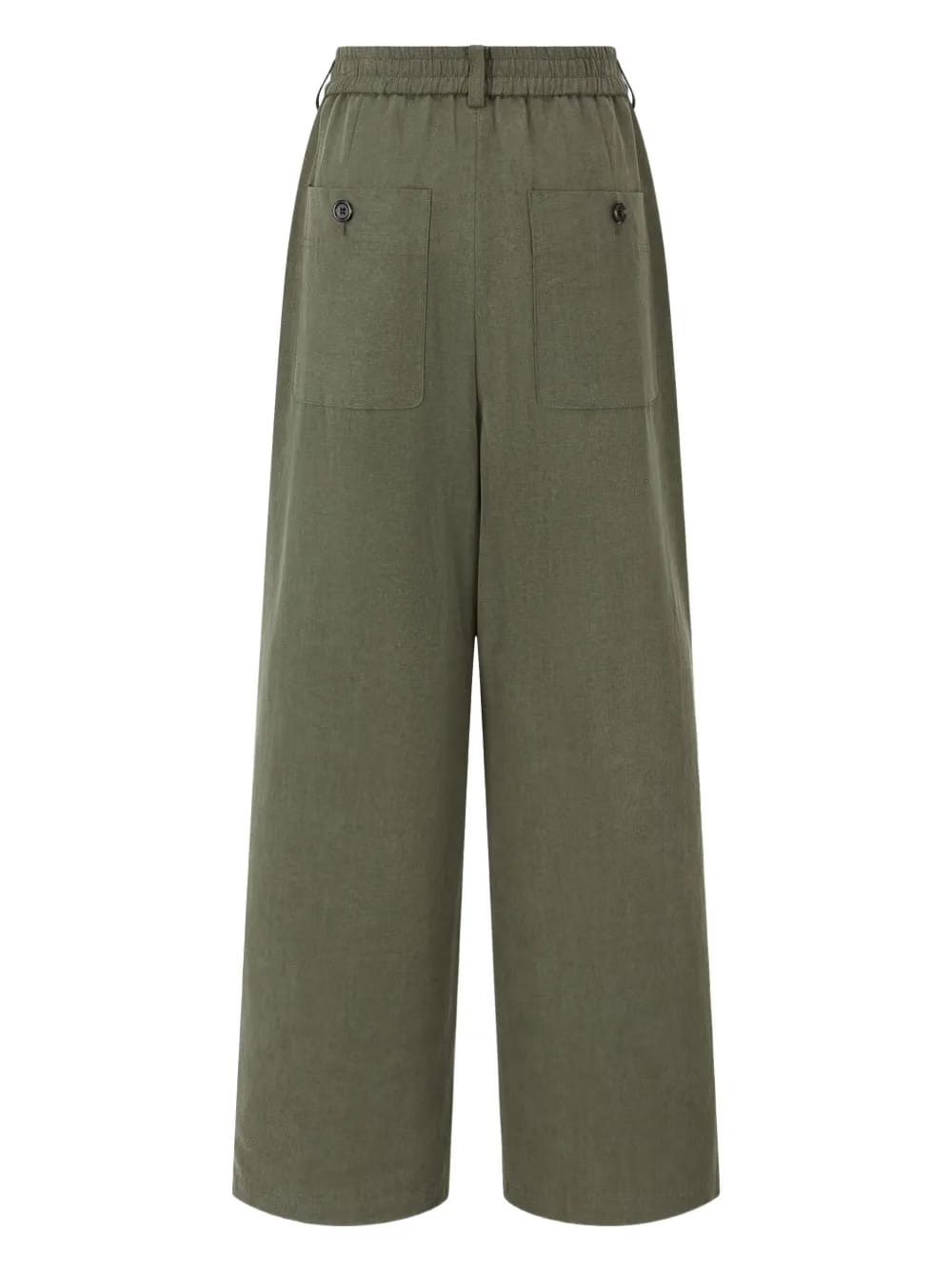 dart-detail wide-leg trousers