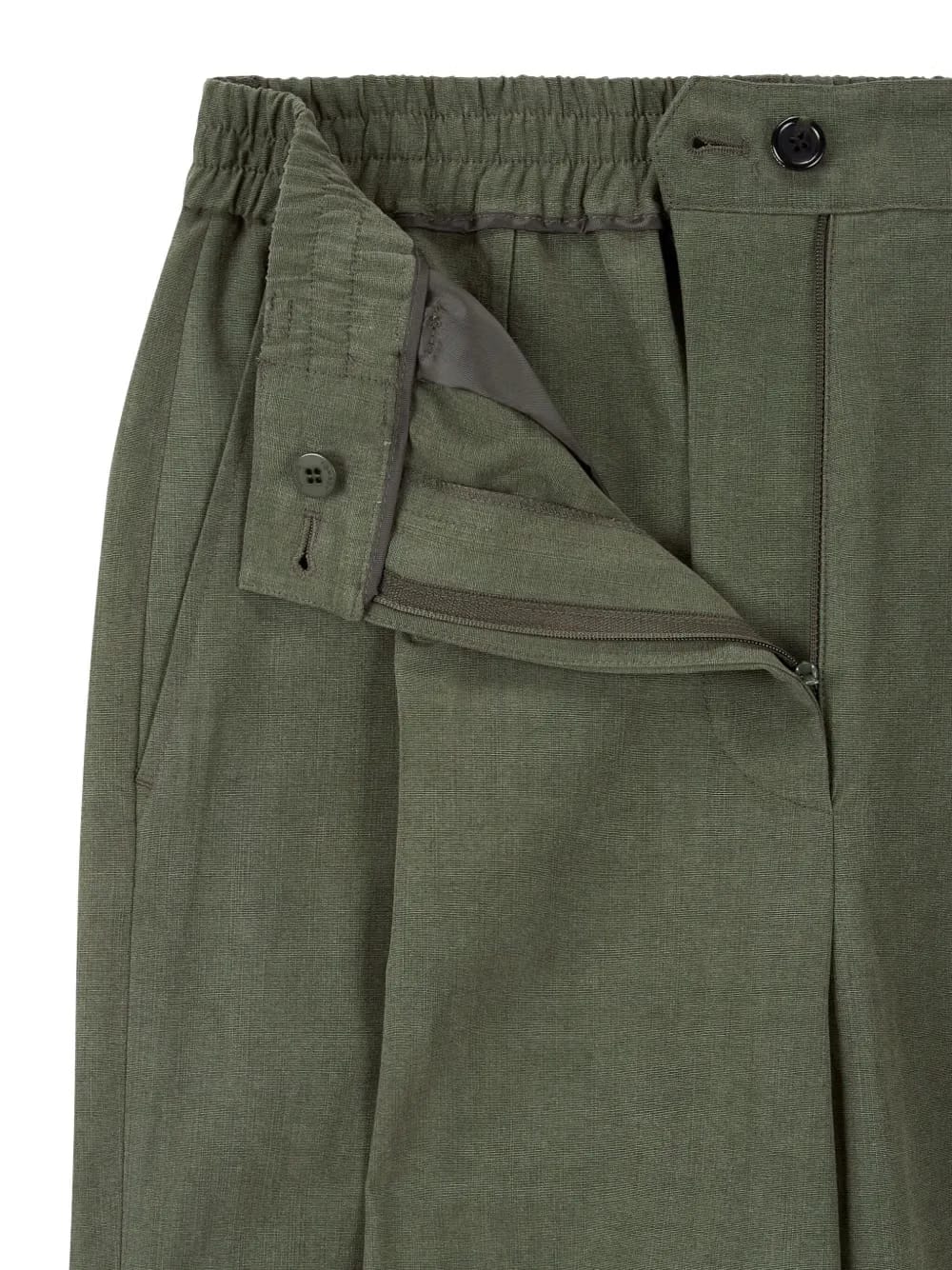 dart-detail wide-leg trousers