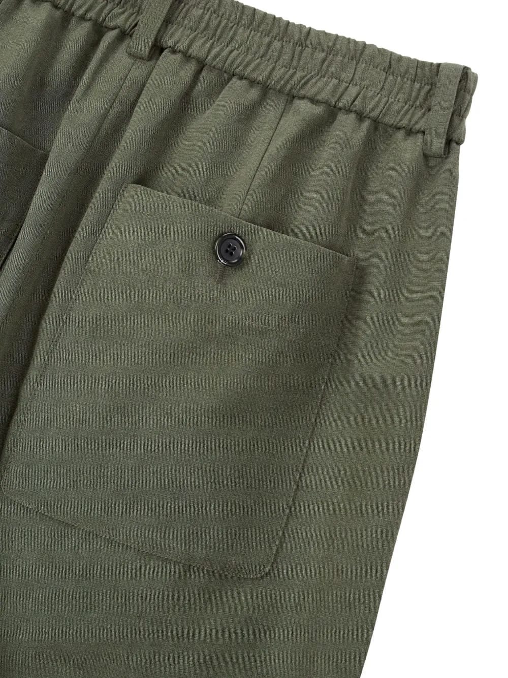 dart-detail wide-leg trousers
