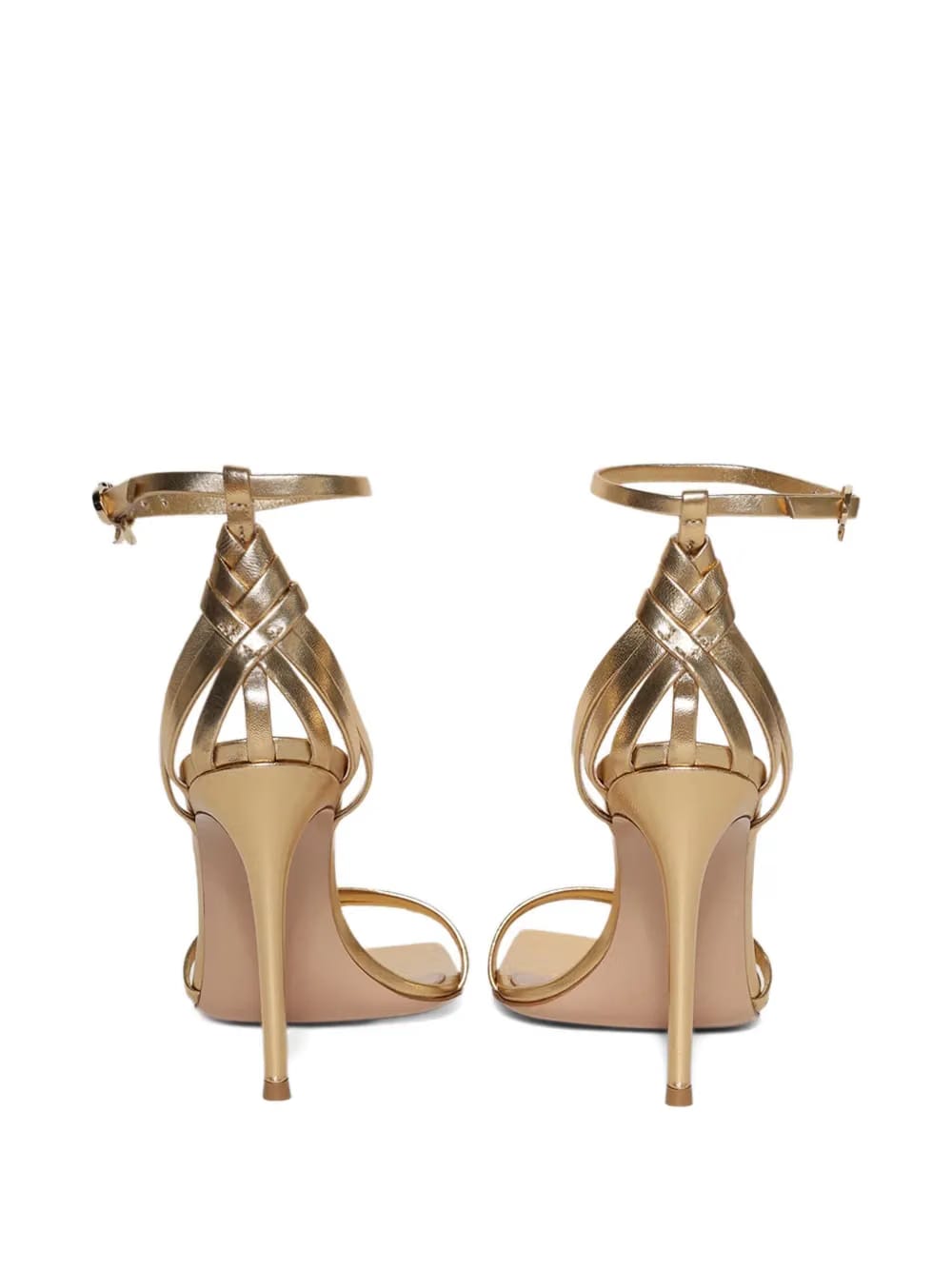 105mm braided ankle-strap sandals